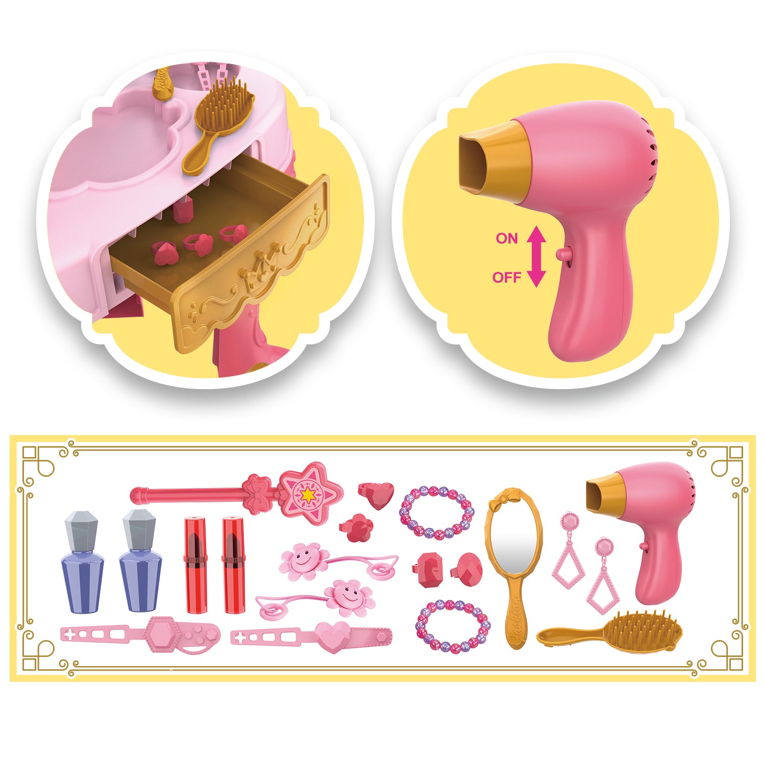 TU GIOCHI - Toeletta Princess Make-up 29 Pezzi